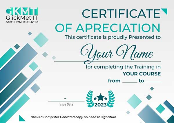 gkmt institute placement certificate